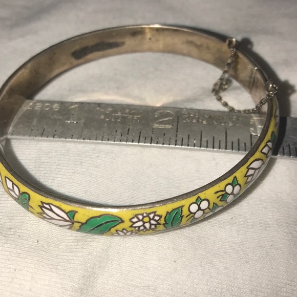 Sterling 925 Thailand Bracelet w/Enamel Inlay - Picture 4 of 8
